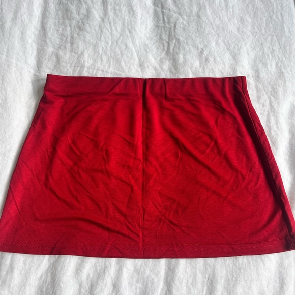 Red Mini Skirt - Picture 3 of 4